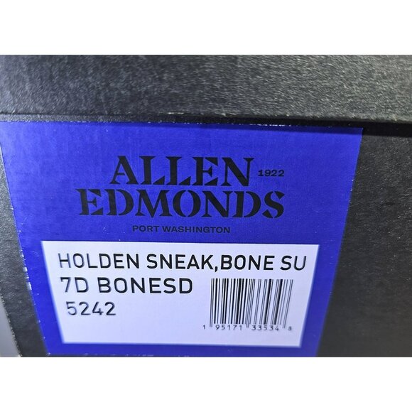 Allen Edmonds Men\'s Bone Beige Suede Holden Beach Comfort Sneaker Size 7D main image 8